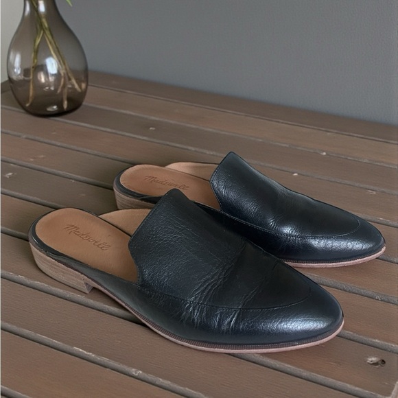 Madewell Shoes - MADEWELL France’s loafers mule black leather slip on shoes women’s 9.5